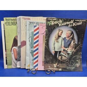 Lot of 9 Vintage Beginning Knitting Booklets Photos Directions